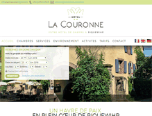 Tablet Screenshot of hoteldelacouronne.com